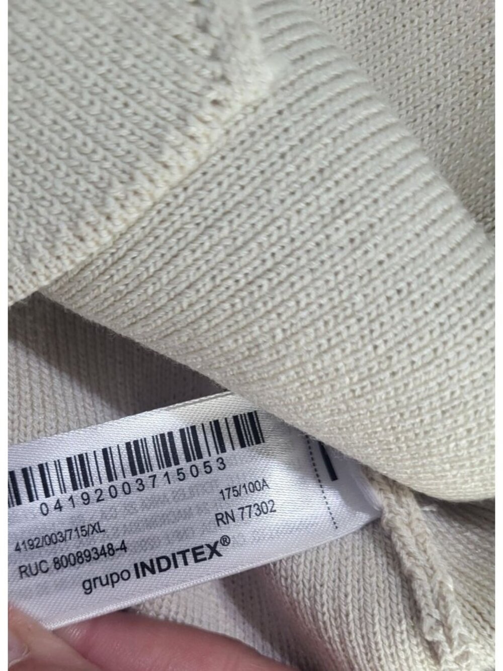 Zara Women's SZ XL Sweater Vest Gold Tone Button Front V Neck Stretch Neutral - Picture 7 of 9